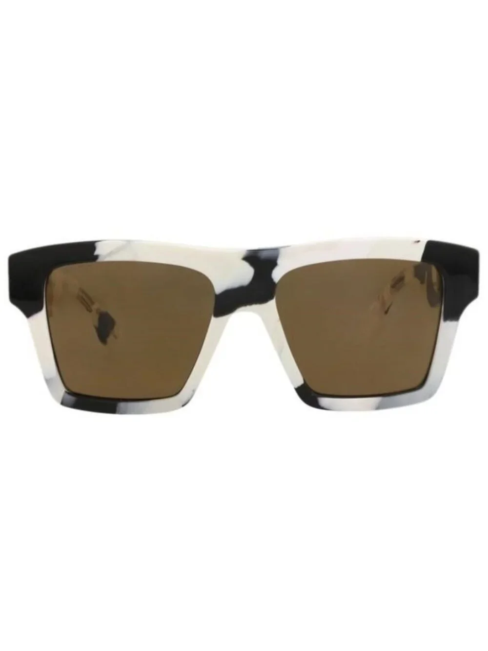 New Gucci Mens Square/Rectangle White White Brown Fashion Designer Sunglasses